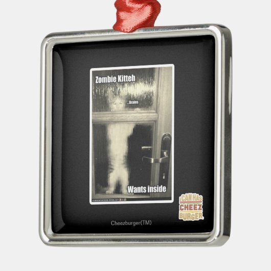 Zombie Kitteh Metalen Ornament (Links)