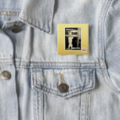 Zombie Kitteh Vierkante Button 5,1 Cm (In situ)