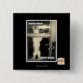 Zombie Kitteh Vierkante Button 5,1 Cm (Voorkant)