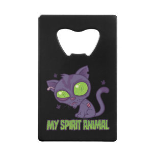 Zombie Kitten Is Mijn Spirituele Dier Creditkaart Flessenopener