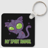 Zombie Kitten Is Mijn Spirituele Dier Sleutelhanger (Achterkant)
