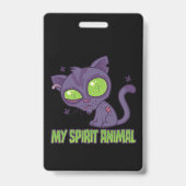 Zombie Kitten Is My Spirit Animal Badge (Achterkant)