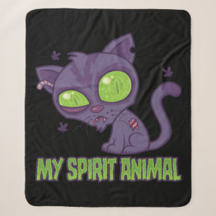 Zombie Kitten Is My Spirit Animal Sherpa Deken