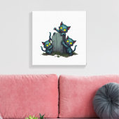 Zombie Kitten Opstand Canvas Afdruk (Insitu (Woonkamer))