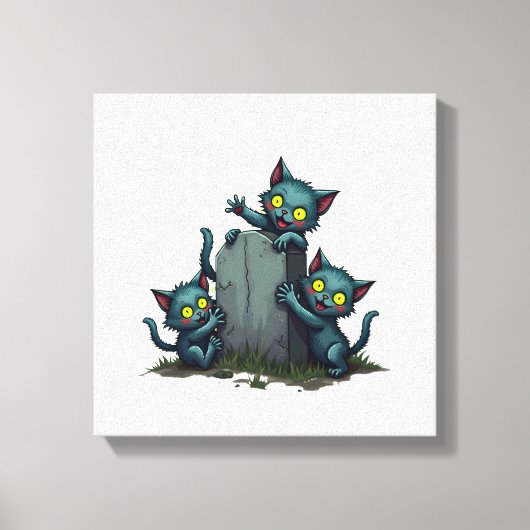 Zombie Kitten Opstand Canvas Afdruk (Voorkant)