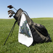 Zombie Kitten Opstand Golfhanddoek (Groen)