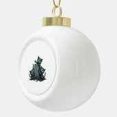 Zombie Kitten Opstand Keramische Bal Ornament (Rechts)