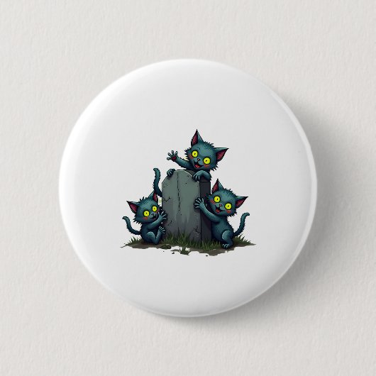 Zombie Kitten Opstand Ronde Button 5,7 Cm (Voorkant)