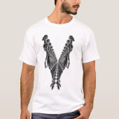 Zombie kloonleger ondood apocalyptisch zwart-wit t-shirt (Voorkant)