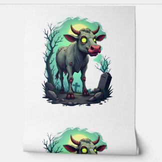 Zombie Koe Apocalyps Behang