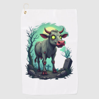 Zombie Koe Apocalyps Golfhanddoek