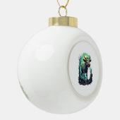 Zombie Koe Apocalyps Keramische Bal Ornament (Links)