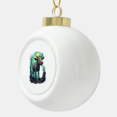 Zombie Koe Apocalyps Keramische Bal Ornament (Rechts)