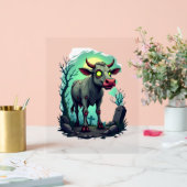 Zombie Koe Apocalypse Acryl Bord (Huwelijk)