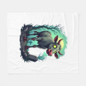 Zombie Koe Apocalypse Fleece Deken (Voorkant (Horizontaal))
