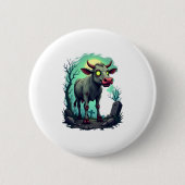 Zombie Koe Apocalypse Ronde Button 5,7 Cm (Voorkant)