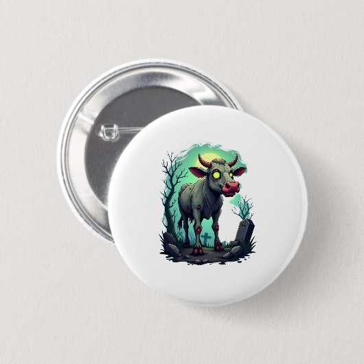 Zombie Koe Apocalypse Ronde Button 5,7 Cm (Voorkant /achterkant)