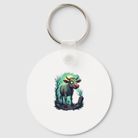 Zombie Koe Apocalypse Sleutelhanger (Voorkant)
