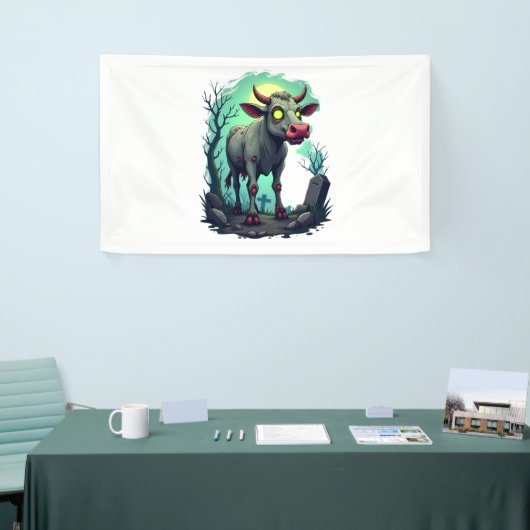 Zombie Koe Apocalypse Spandoek (Beurs)