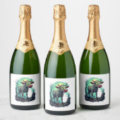 Zombie Koe Apocalypse Sparkling Wijnetiket (Flessen)