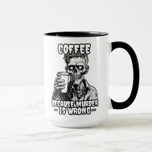 Zombie Koffie omdat moord verkeerd is Mok (Rechts)
