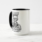 Zombie Koffie omdat moord verkeerd is Mok (Voorkant links)