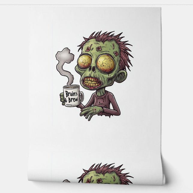 Zombie Koffie Tijd Behang (Afrollen)