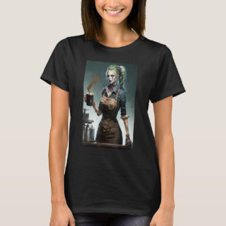 Zombie-koffiebarista   Zombies in het dagelijks le T-shirt