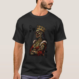 Zombie Koningin Harten Halloween Matching Koppel S T-shirt