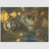 Zombie Koningin van de Ballroom | Gothic Undead Tissuepapier (Voorkant)