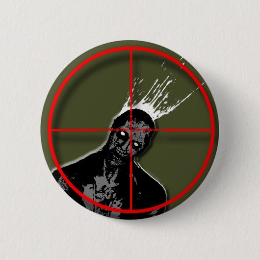 zombie-kop ronde button 5,7 cm (Voorkant)