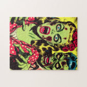 Zombie Koppel Retro Strips Legpuzzel (Horizontaal)