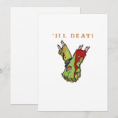 Zombie Koppel Tot de Dood Ons Scheidt Klassieke St Feestdagenkaart (Voorkant / Achterkant)