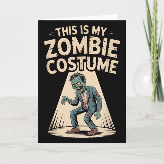 Zombie Kostuum Kaart (Voorkant)