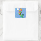 Zombie Lady Fish Vierkante Sticker (Tas)