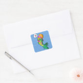 Zombie Lady Fish Vierkante Sticker (Envelop)