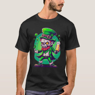 Zombie Leprechaun Iers St Paddy's Bier 1 T-shirt