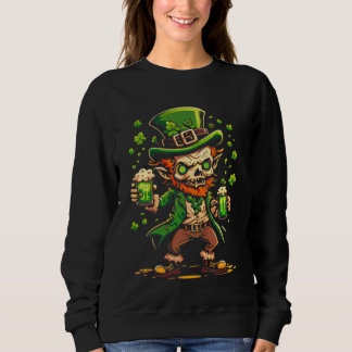 Zombie Leprechaun Iers St Paddy's Bier Trui