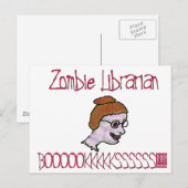 Zombie Librarian Briefkaart (Voorkant / Achterkant)