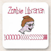 Zombie Librarian Drankjes Onderzetter (Voorkant)