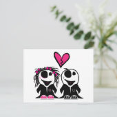 ZOMBIE LIEFDE BRIEFKAART (Staand voorkant)
