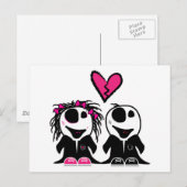 ZOMBIE LIEFDE BRIEFKAART (Voorkant / Achterkant)