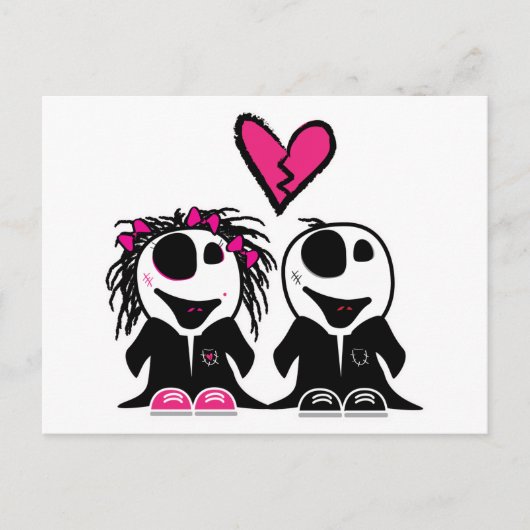 ZOMBIE LIEFDE BRIEFKAART (Voorkant)