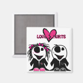 ZOMBIE LIEFDE DOET PIJN MAGNEET (Voorkant / Achterkant)