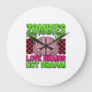 Zombie Liefde Hersenen Niet Drama Vintage Horror D Grote Klok