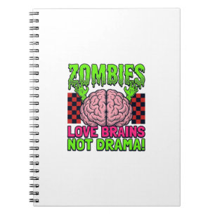 Zombie Liefde Hersenen Niet Drama Vintage Horror D Notitieboek