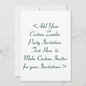 Zombie Liefdesgedicht Kunst Schilderijen Uitnodigi Kaart (Achterkant)