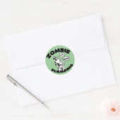 Zombie Loodgieterij Ronde Sticker (Envelop)