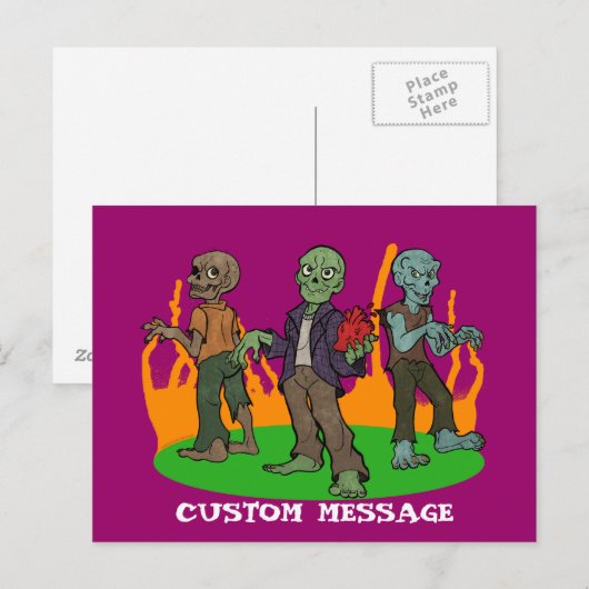 Zombie Love Briefkaart (Voorkant / Achterkant)