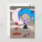 Zombie Love Briefkaart (Voorkant / Achterkant)